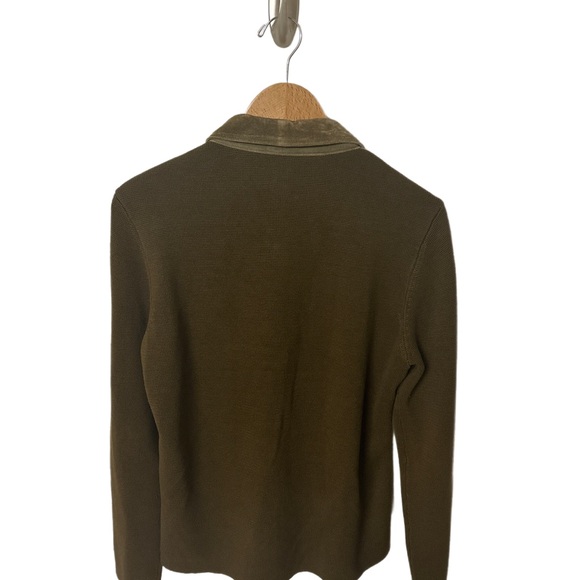 Sigrid Olsen Vintage Women's M Suede Front & Knit Sleeved Mix Blazer/Jacket EUC - Picture 2 of 2